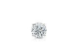 14k White Gold 4-Prong Basket Round Diamond SINGLE Stud Earring (0.08ct Good I2-I3)