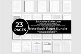 KDP Notebook Pages Bundle