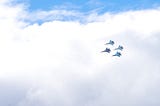 Fighter jets in the sky