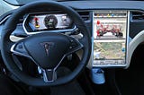 Production dashboard of the Tesla model S, 2012
