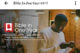 The Bible in One Year 2017- January