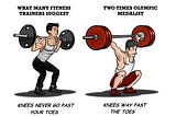 Knees can go past your toes while squatting