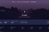 CRODO.IO — the first IDO is already at the start