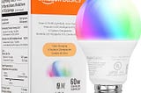 Amazon Basics — Smart A19 LED Light Bulb, 2.4