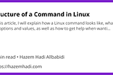 Structure of a Command in Linux