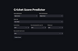 T20 worldcup team Score Predictor