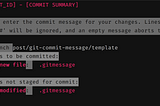 TIL: Creating Git Commit Message Template