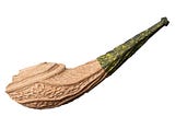 MUXIANG Hand-carved Flower Pipe