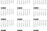 Free template of calendar 2019 layout in vector format