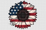 Patriotic Sunflower PNG Clipart