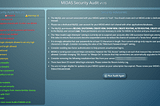 Perform a detailed Security Audit of your MIDAS room booking system