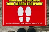 footprint sign