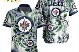 Discover the Ultimate Fan Gear: NHL Winnipeg Jets Premium Hawaiian Design Button Shirt