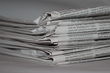 Stack of newspapers