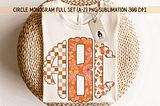 Boho Fall Vibes Monogram Split PNG Free