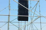 Line Array and Subwoofer speakers system for Mahashivratri Festival