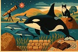 Killer Whales and Dolphins Decided to Hunt Together