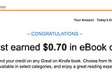 Amazon US store kindle reward