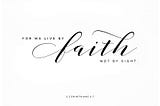 Gen Z & Millennials- Walk by faith & not by sight in this season