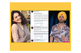 Diljit’s War of Words with Kangana erupts with Hilarious MEMES!