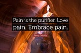 Identifying your life of purpose by embracing your pain.