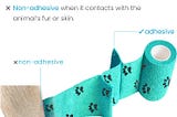 WePet Pet Wrap, Self-Adhesive, Only Sticks to Itself, Non-Woven Tape for Dog Legs, Paws, Wounds…