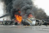Aircraft Crashes With 96 People and Burning Fire