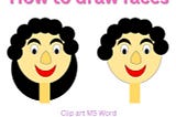 How to make clip art faces: Part 1: A basic round face with short hair