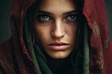 National Geographic woman cover sad green eyes