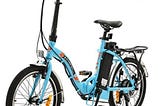 ECOTRIC Step-Through-2 20″ Folding Electric Bicycle Powerful 350W Motor 36V/12.5AH Removable Lithium Battery City Bike Alloy Frame Ebike LED Display — 90% Pre-Assembled, available on Amazon