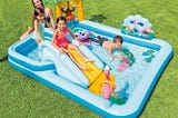children kids outdoor big inflatable castle backyard playground water park slides combo swimming…