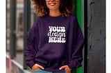 Boho Gildan 18000 Sweatshirt Mockup Graphic Product Mockups