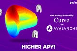 Strategy update: Curve has replaced Aave on Avalanche! Improved APY incoming!