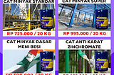 Cat Minyak Besi Kayu di Tegal Terlengkap WA 081213629035