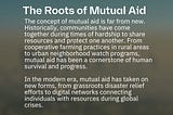 Mutual Aid and Community in Times of Crisis: Building Together