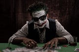 The Joker at a poker table
