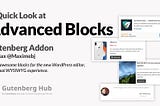 Advanced Gutenberg Blocks — Gutenberg Addon — Quick Look