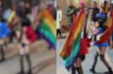 Crianças desfilam com trajes que simulam lingerie sexuais de cabarés no carnaval da Espanha