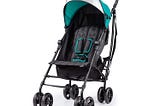 Summer Infant 3Dlite Convenience Stroller, Teal - Lightweight Stroller with Aluminum Frame, Large Seat Area, 4 Position Recline, Extra Large Storage Basket, 1 Count (Pack of 1)