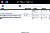 My Power Platform — finding your flows and apps across environments