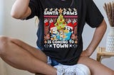 Santa Paws Bluey T Shirt