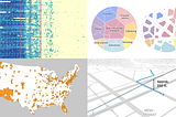 Snapshots of four new projects showing when data becomes visual insight with the right data visualization