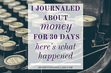 money journaling