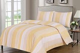 Brighten Your Bedroom with Yellow Striped Bedding from Comfort & Care Apparel