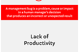 What if… Productivity is ignored?