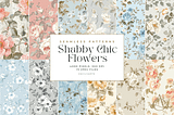 Shabby Chic Flowers Seamless Patterns Free