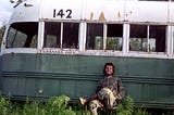 Alexander Supertramp in front of the “Magic Bus”