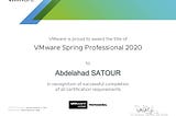 VMware Spring professional Certification 2020