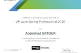 VMware Spring professional Certification 2020