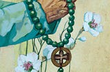 Anglican Prayer Beads Amidst My Fists & Flowers